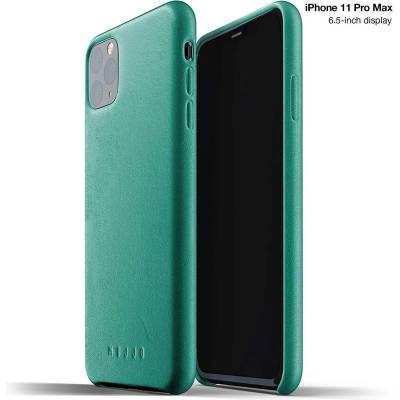 Mujjo Full Leather Case - кожен (естествена кожа) кейс за iPhone 11 Pro Max (зелен)
