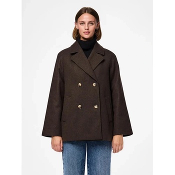 PIECES Палто Pieces Marbel coat - Brown (Mole / Melange)