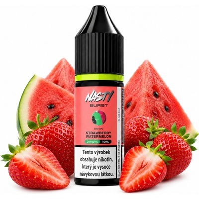 Nasty BURST Strawberry Watermelon 10 ml 20 mg