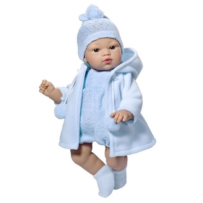 Asi dolls Asi - Кукла-бебе Коке със синьо гащеризонче и пaлто
