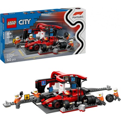 LEGO® City 60443 Zastávka v boxoch F1 a personál s autom Ferrari