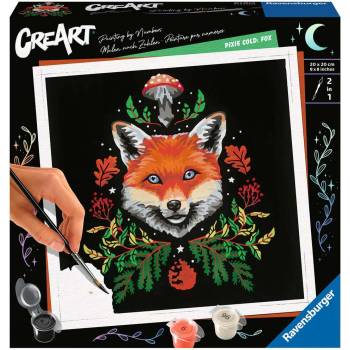 Ravensburger Комплект за рисуване по номера Ravensburger CreArt - Лисица (23511)