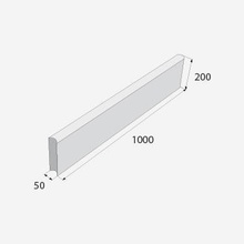 Presbeton obrubník ABO 9-20 00 x 5 x 20 cm přírodní beton 1 ks