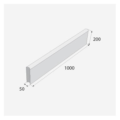 Presbeton obrubník ABO 9-20 00 x 5 x 20 cm přírodní beton 1 ks