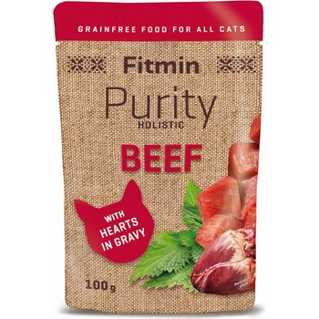 Fitmin cat Purity hovädzie so srdiečkami 100 g