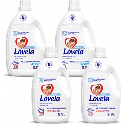 Lovela Baby gel na pranie bielej a farebnej bielizne pre deti 4 x 2,9 l