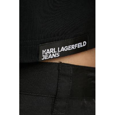 Karl Lagerfeld Jeans Памучна тениска Karl Lagerfeld Jeans в черно A1W17033 (A1W17033)