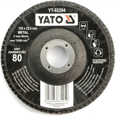 Yato Kotouč lamelový korundový 125 x 22,2 mm P80 YT-83294