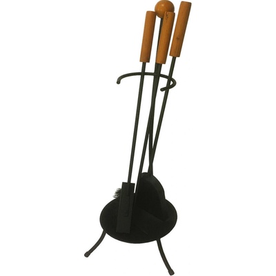 MAT Group Krbové nářadí sada 3 ks stojanem černá ocel dřevo – Zboží Dáma