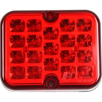 Mlhové světlo LED, čtvercové, červené, 12V (TT.12009)