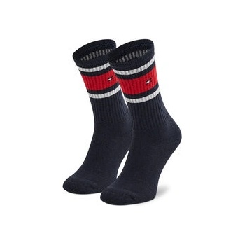 Tommy Hilfiger Súprava 2 párov vysokých ponožiek 394020001 Čierna