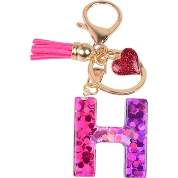 HARAHU Ключодържател Азбука - h / Розова / Сърце kp37978 (37978)