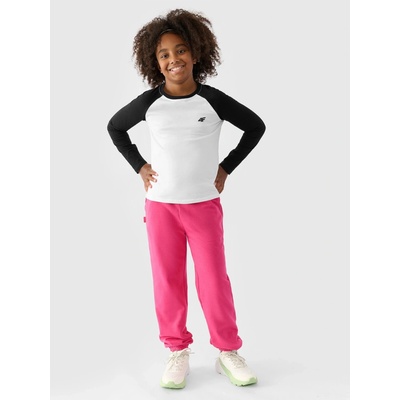 4F dievčenské tepláky TTROF754 Ružová