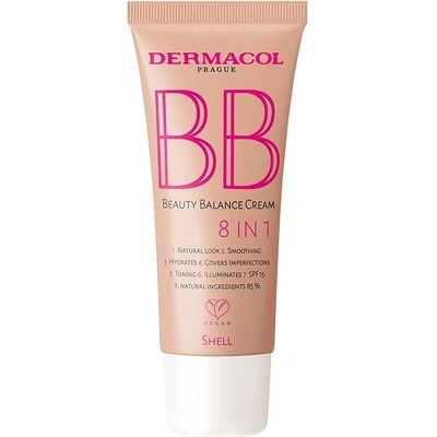 Dermacol BB Beauty Balance Cream 8 IN 1 SPF 15 bb krém na všetky typy pleti 3 Shell 30 ml