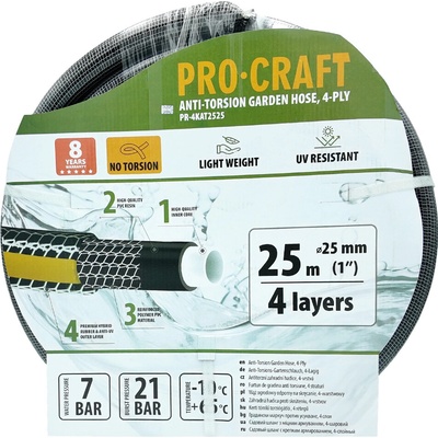 Procraft Čierno-žltá PR-4KAT2525 4-vrstvová 1" 25 m