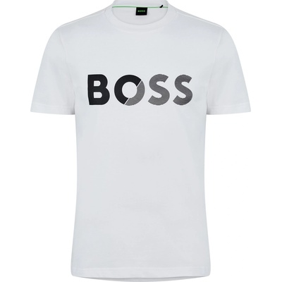 Boss Тениска Boss Men's Tape Logo Cotton T-Shirt - White 100