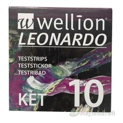 Wellion LEONARDO KET Proužky testovací 1 balení 10 ks