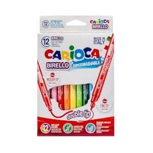 CARIOCA Флумастери с 2 върха 12 цвята