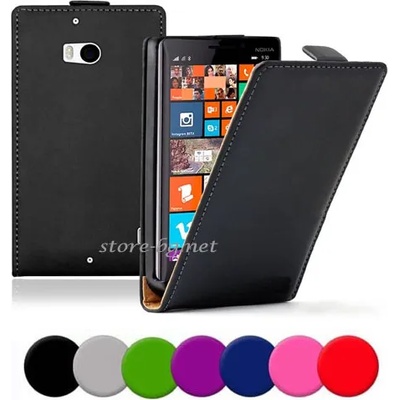 Nokia Lumia 930 Флип2 Кожен Калъф + Протектор