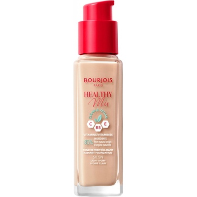 Bourjois Paris Healthy Mix Clean & Vegan Radiant Foundation hydratační a rozjasňující make-up 50,5N Light Ivory 30 ml