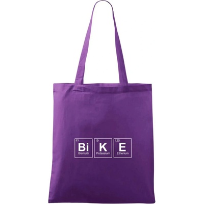 BiKE periodická tabuľka Taška bavlnená 42 x 38 cm Fialová