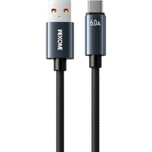 Wekome WDC-63a opletený nabíjací a dátový USB-A na USB-C 1,2m černý
