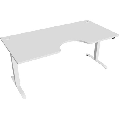 Hobis Office Pro psací stůl Motion MS ERGO 2 Šířka: 180 cm, Barva desky: bílá, Barva kovu: bílá RAL 9016 Šířka 120-180 cm / 27 barevných variant
