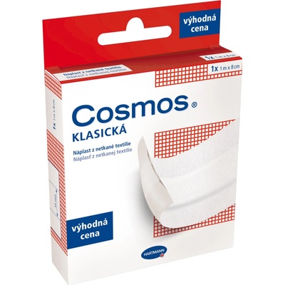 Cosmos KLASICKÁ Náplasť z netkanej textílie 1m x 8cm, biela 1 ks