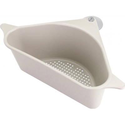 EH Excellent Houseware Rohový odkapávač do dřezu, cedník, béžová barva béžová