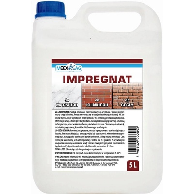 Impregnace Meex AG bezbarvá voděodolná 5 l na slinutou dlažbu, cihlu, mramor