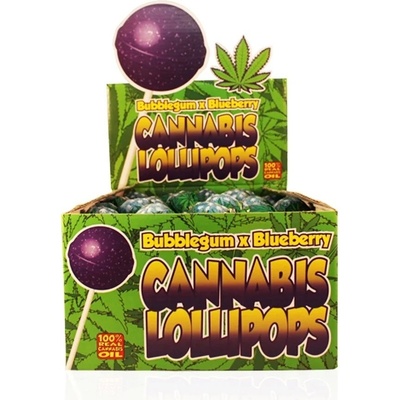 Dr. Greenlove Konopné lízátko BubbleGum X Blueberry 17 g