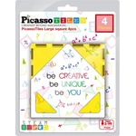 PicassoTiles Конструктор допълнение Picasso Tiles - Големи квадрати, 4 части (PTE09) - ozone