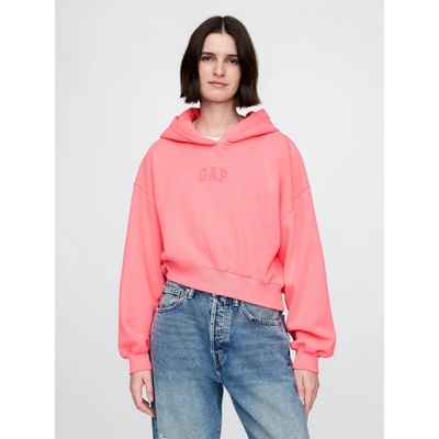GAP LOGO CROPPED dámská mikina lososová