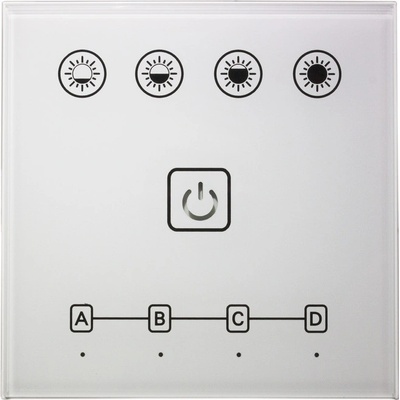RF stmívač 4-zónový, panel dotykový, do zdi - 4739220 FK technics