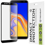 Techsuit Протектор за Samsung Galaxy J4 Plus / J6 Plus - 111D Full Cover / Full Glue Glass - Черен