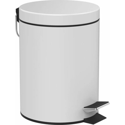 Aqualine SIMPLE LINE odpadkový kôš guľatý 5 l, biela mat 28105