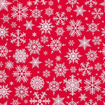 Procos Vánoční papírové ubrousky 3V vločky 33x33cm 20ks