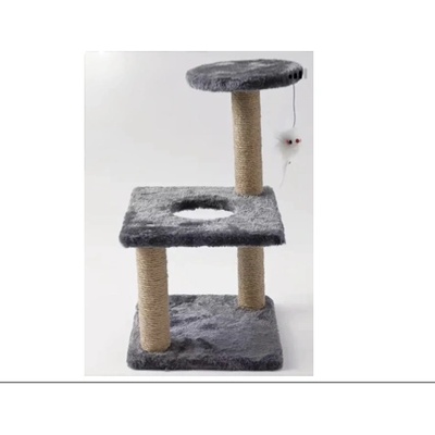 Драскало за коте модел със стойка и рошаво мишле (10580)