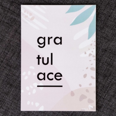 Lovelu Kartička Gratulace - Typografie