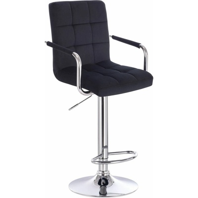 LuxuryForm Design Verona Velur na striebornom tanieri čierna