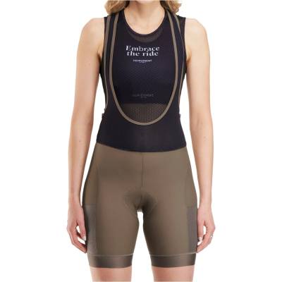 PEPPERMINT Дамски клин за колоездене PEPPERMINT Women's Signature Cargo Bib Cycling bottoms - Cacao (155-2213-0313)