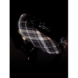 Radi handmade Обемна диадема черно и бяло каре (723)