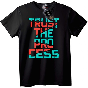 NOONEBRAND Тениска Имай доверие в процеса - XS, Black