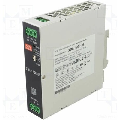 MEAN WELL XDR-120E-36 Napájecí zdroj: spínaný; na lištu DIN; 120W; 36VDC; 0÷3,33A; OUT: 1