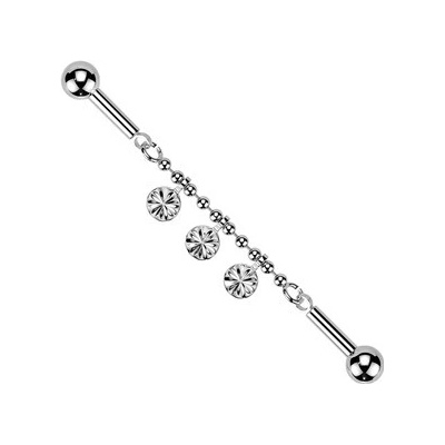Šperky4U Industrial piercing ozdobný ID01043