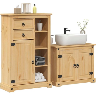 vidaXL Комплект мебели за баня от 2 части Corona (3334635)