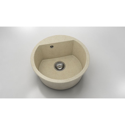 FAT Кръгла мивка Vanguard 223, Granicite, 800 Peach Freeze, с включен сифон