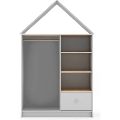 Marckeric Estefania dětská šatní skříň bílá 110 x 180 cm