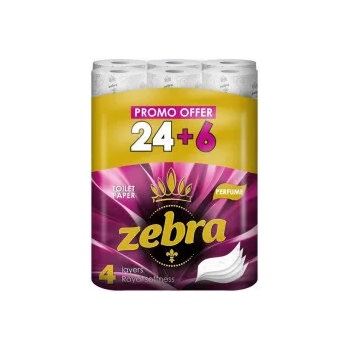 Image 1 of Zebra тоалетна хартия 4 пластова 24+6 (zp010224)
