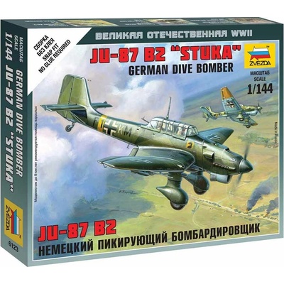 Zvezda Wargames WWII Junkers JU 87 Stuka Model Set lietadla 1:144 8 dielov
